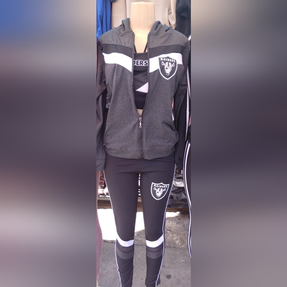 3 piece Raiders jogging suits
